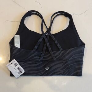 lululemon athletica Energy Long-line Zebra Patterned Sports Bra